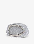 Celina Crystal Statement Clutch Bag - Silver