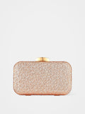 Romie Rhinestone Clutch Bag - Champagne