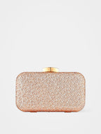 Romie Rhinestone Clutch Bag - Champagne