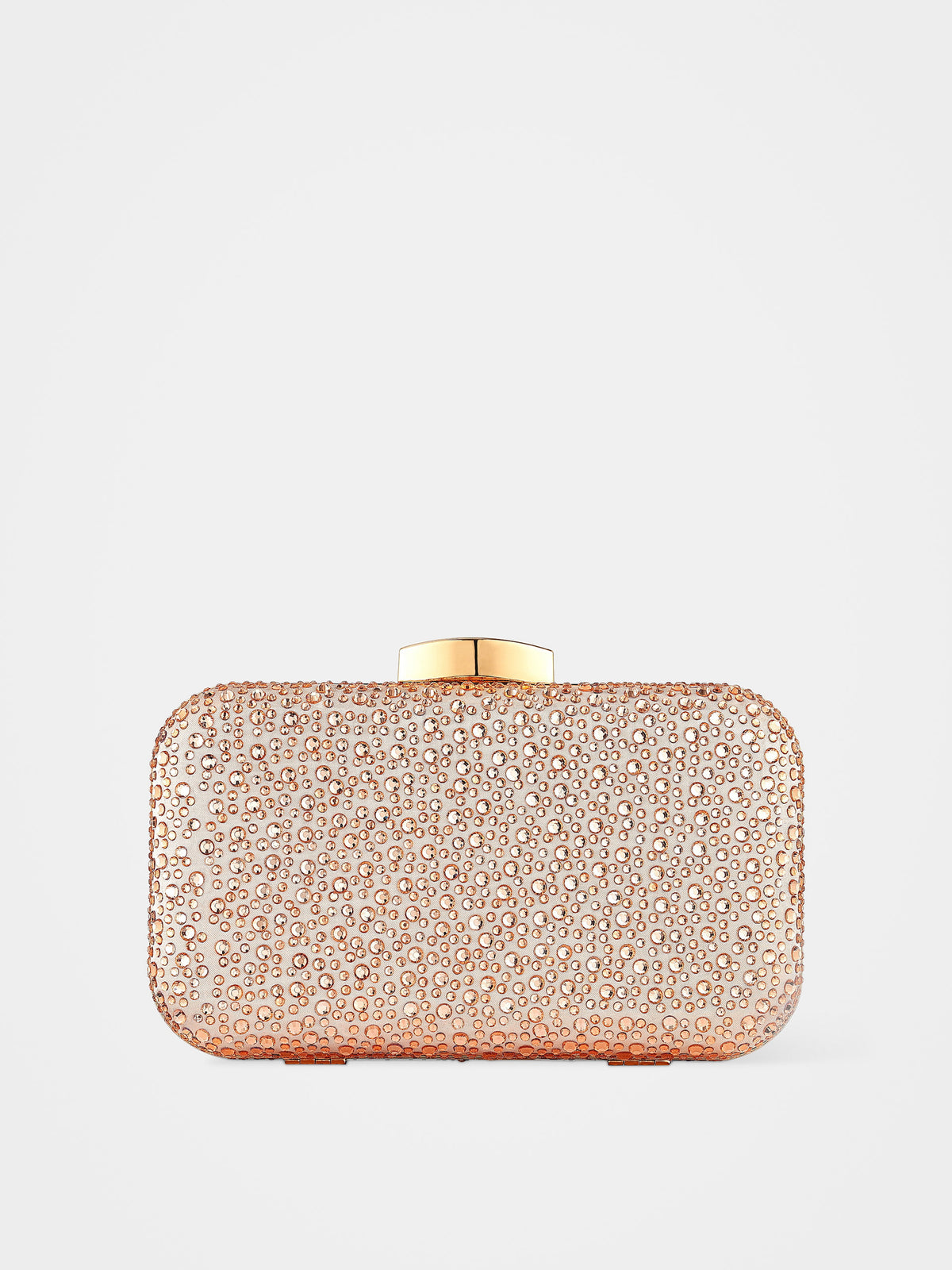 Romie Rhinestone Clutch Bag - Champagne