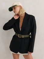 Western Vintage Belt - Olive