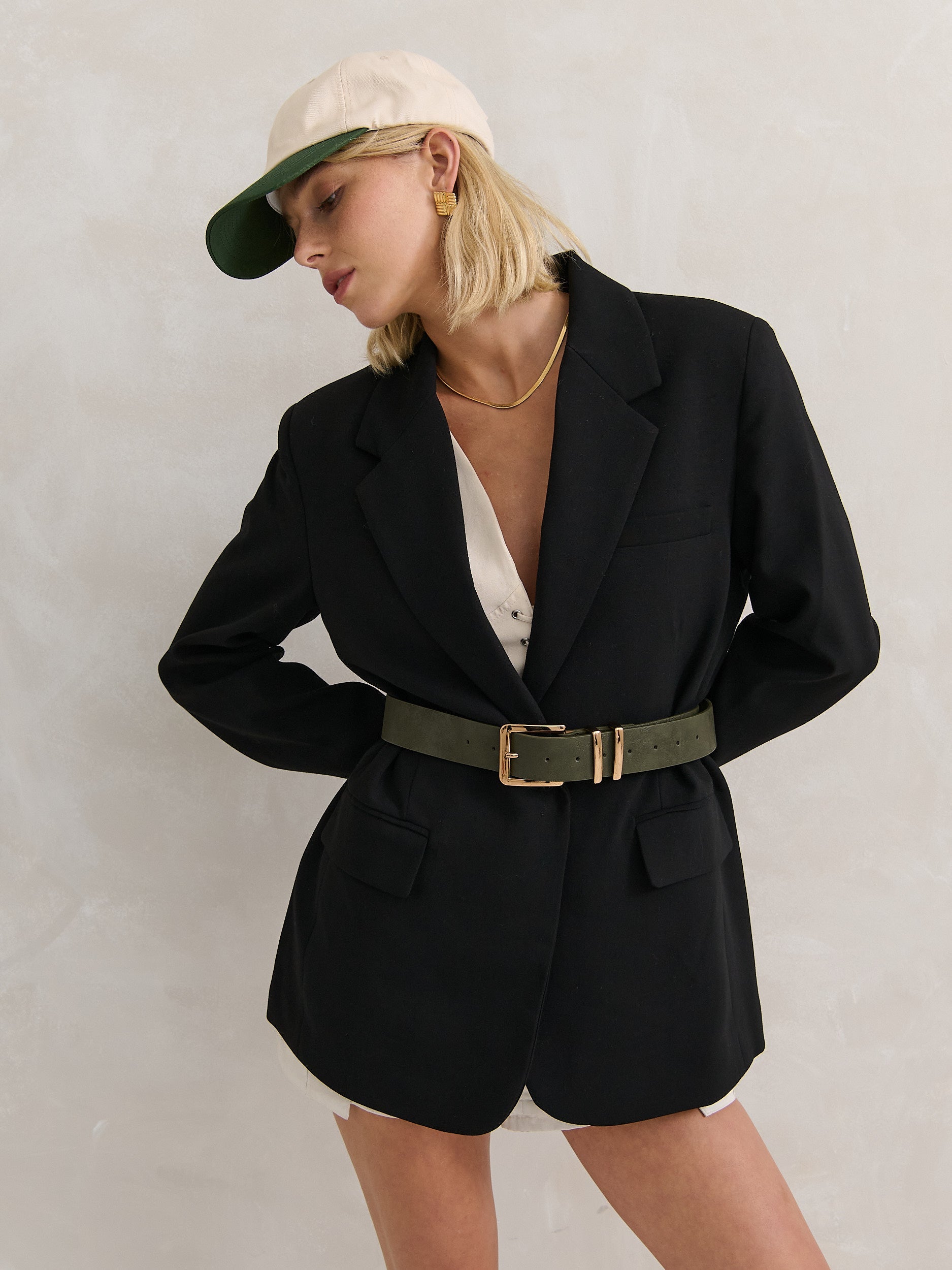 Western Vintage Belt - Olive
