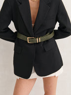 Western Vintage Belt - Olive