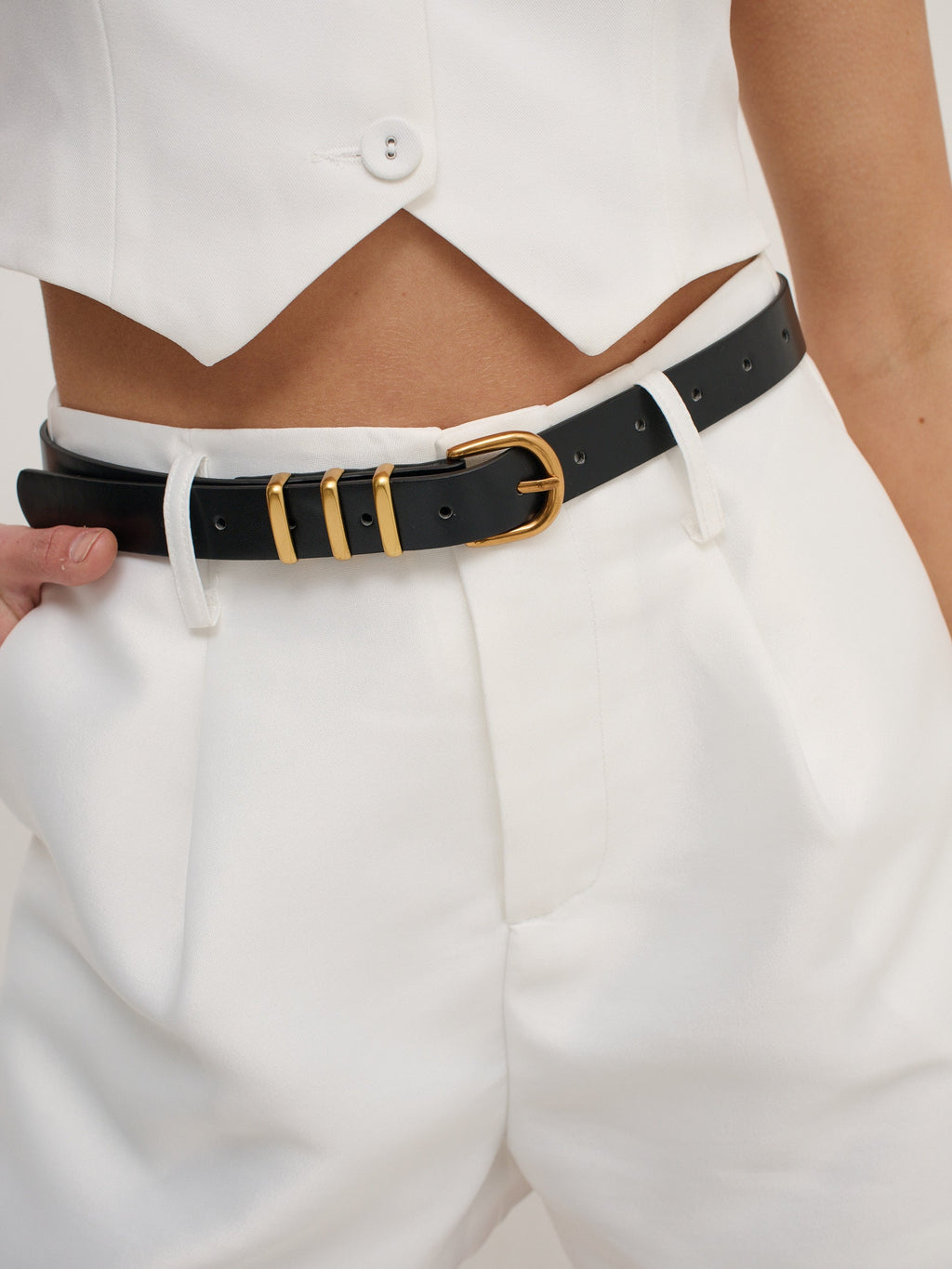 Eva Classic Buckle Belt - Black