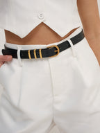 Eva Classic Buckle Belt - Black