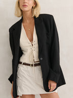 Lomance Skinny Belt - Brown/Gold
