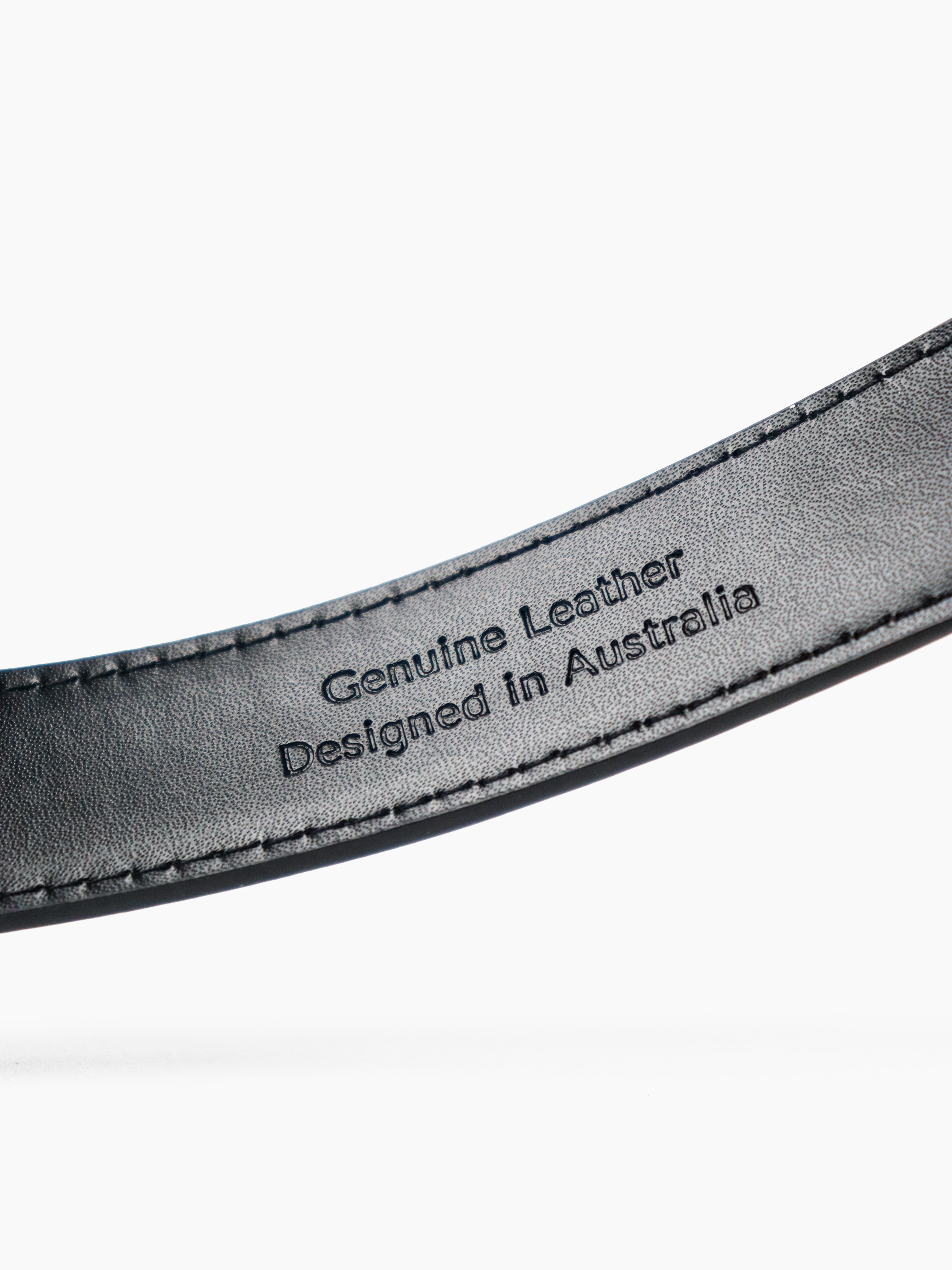 Greta Thin Genuine Leather Belt - Taupe