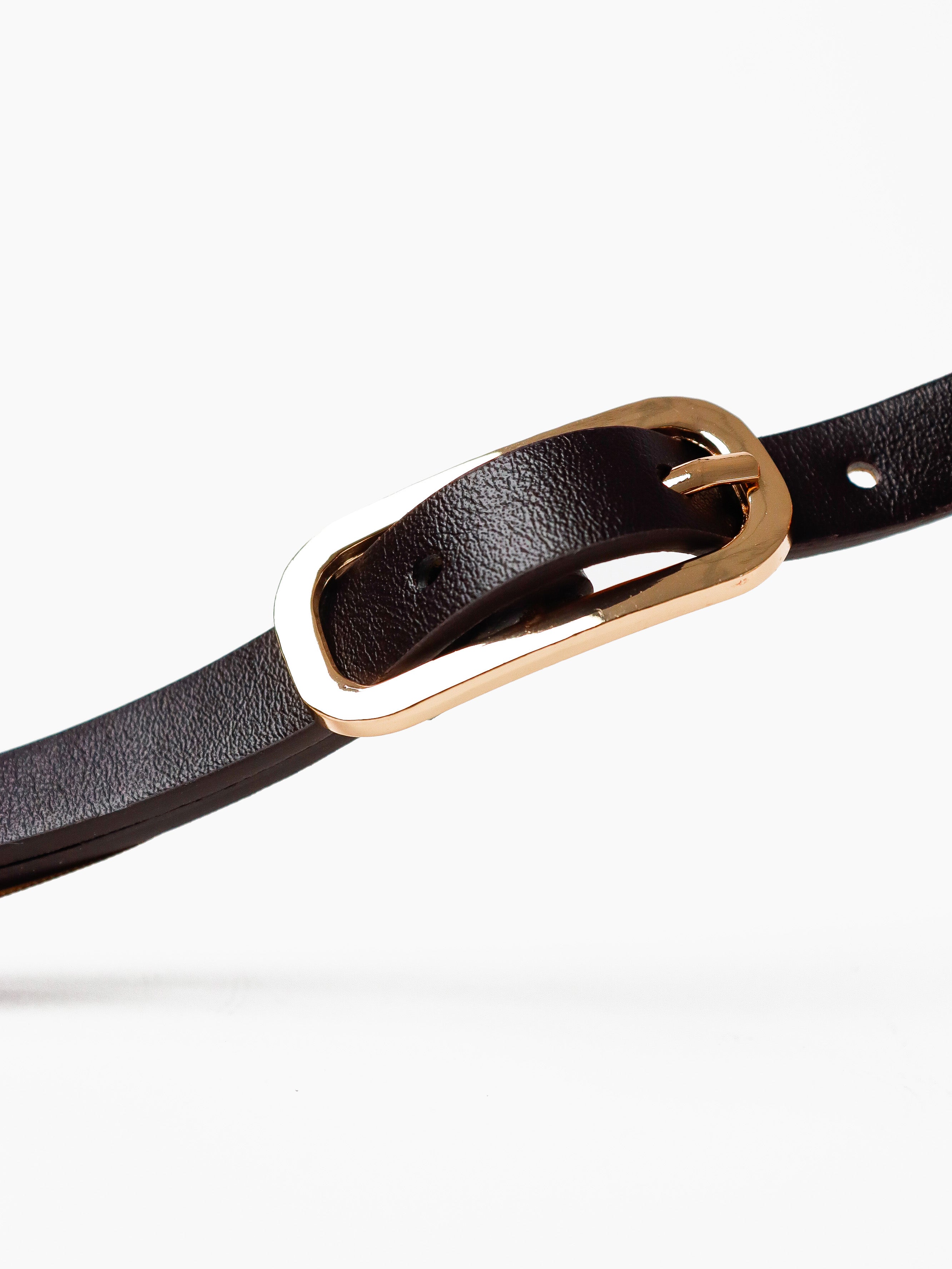 Gigi Thin Belt - Brown