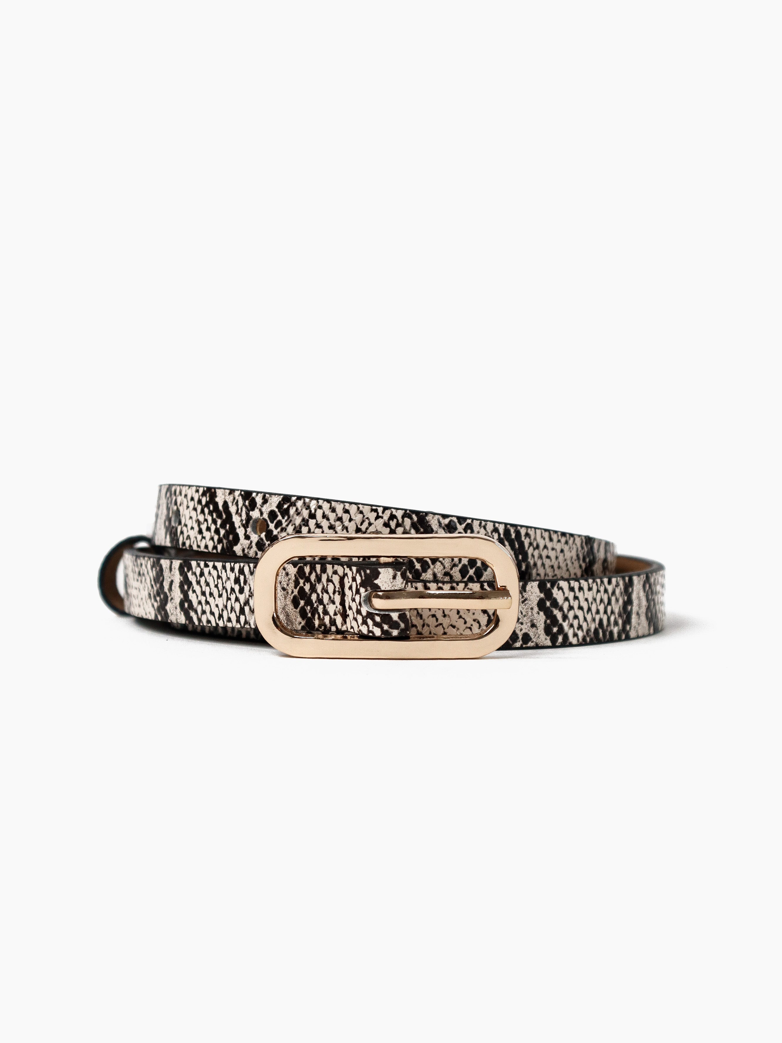 Gigi Thin Belt - Snakeskin