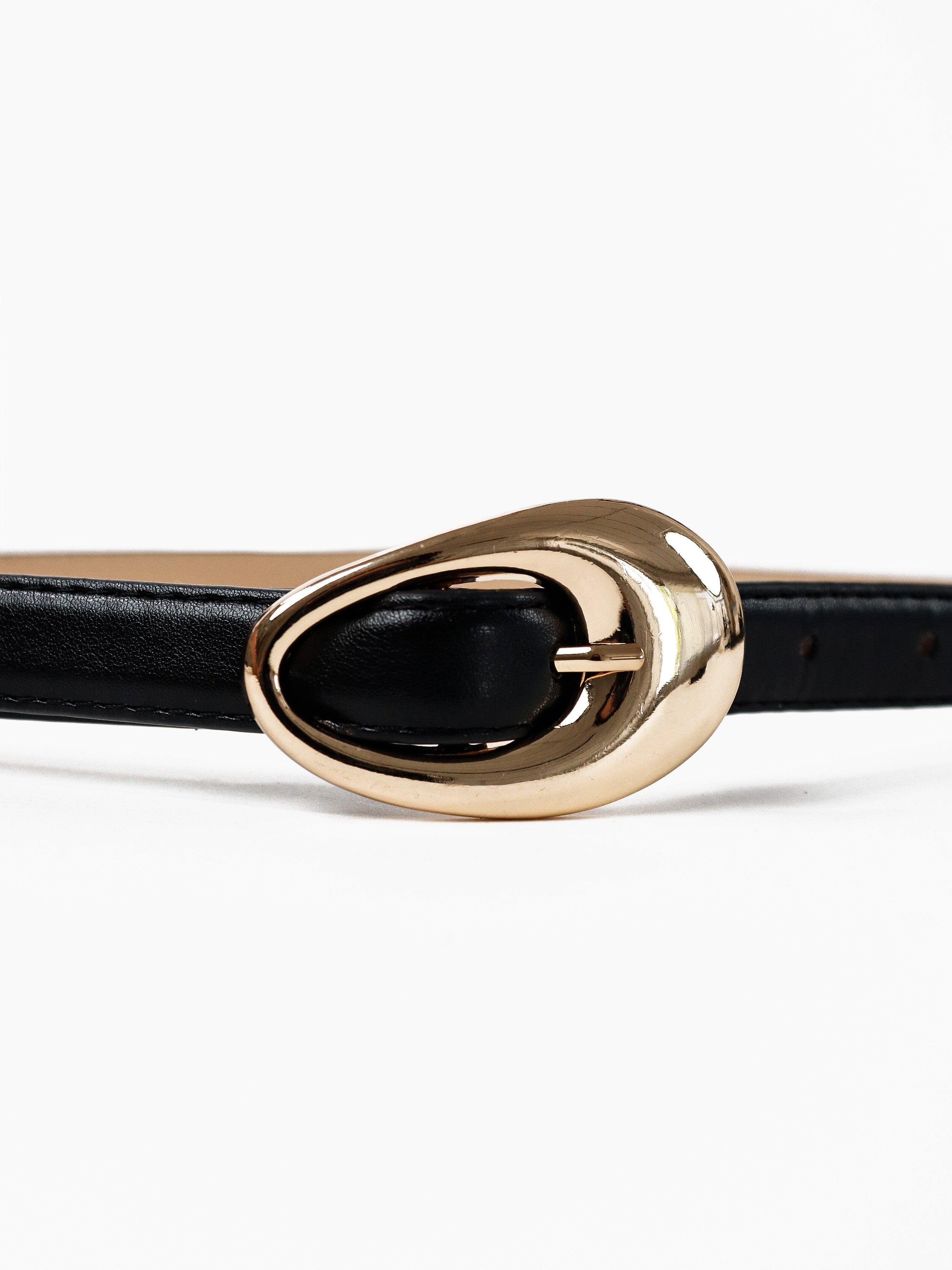 Celina Organic Buckle Belt - Black