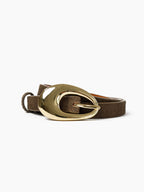 Celina Organic Buckle Belt - Olive