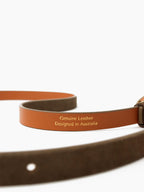 Celina Organic Buckle Belt - Olive