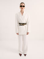 Celina Organic Buckle Belt - Olive