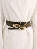 Celina Organic Buckle Belt - Olive