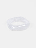 Lara Angular Bangle - Clear