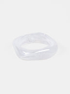 Lara Angular Bangle - Clear