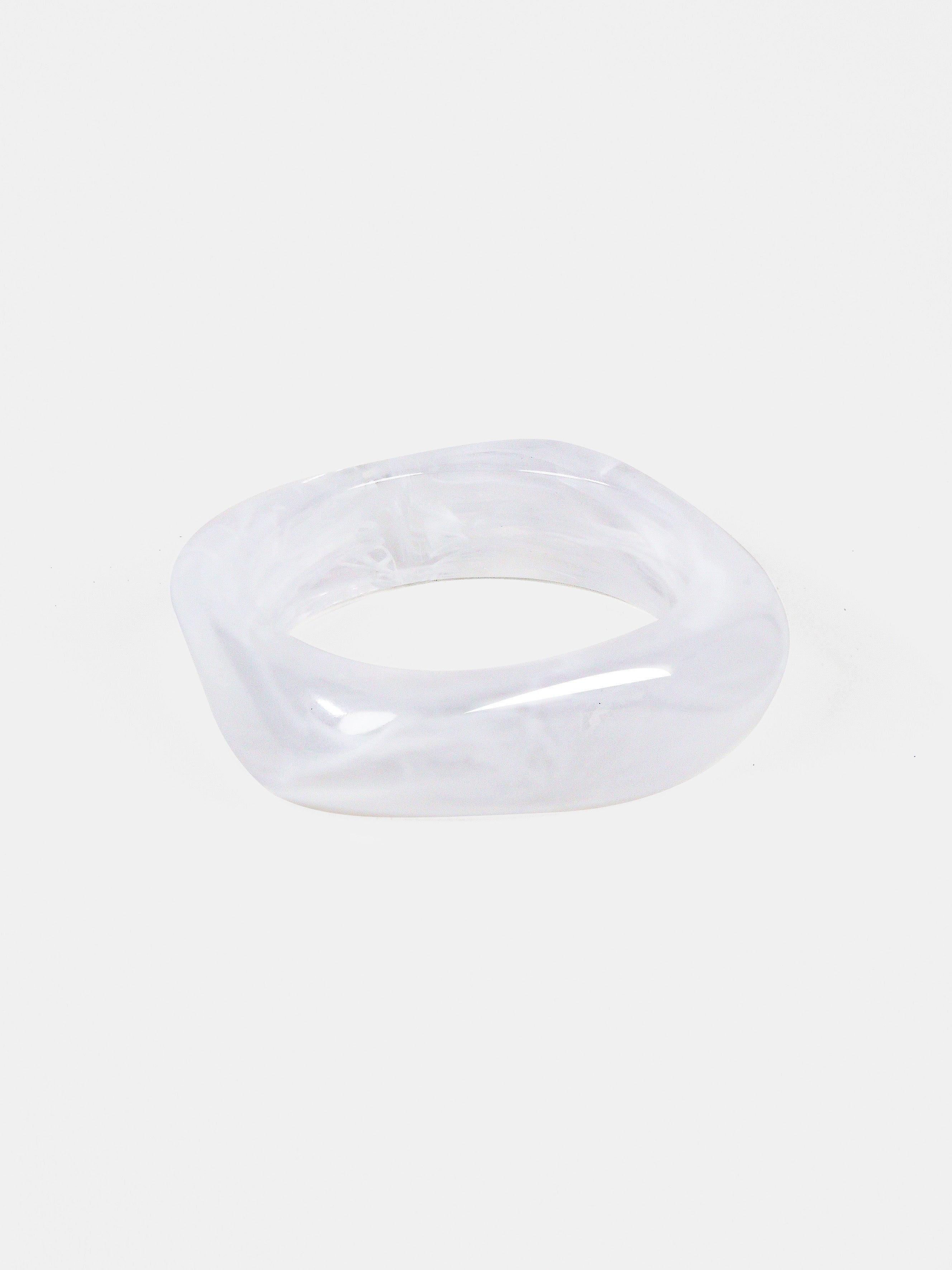 Lara Angular Bangle - Clear