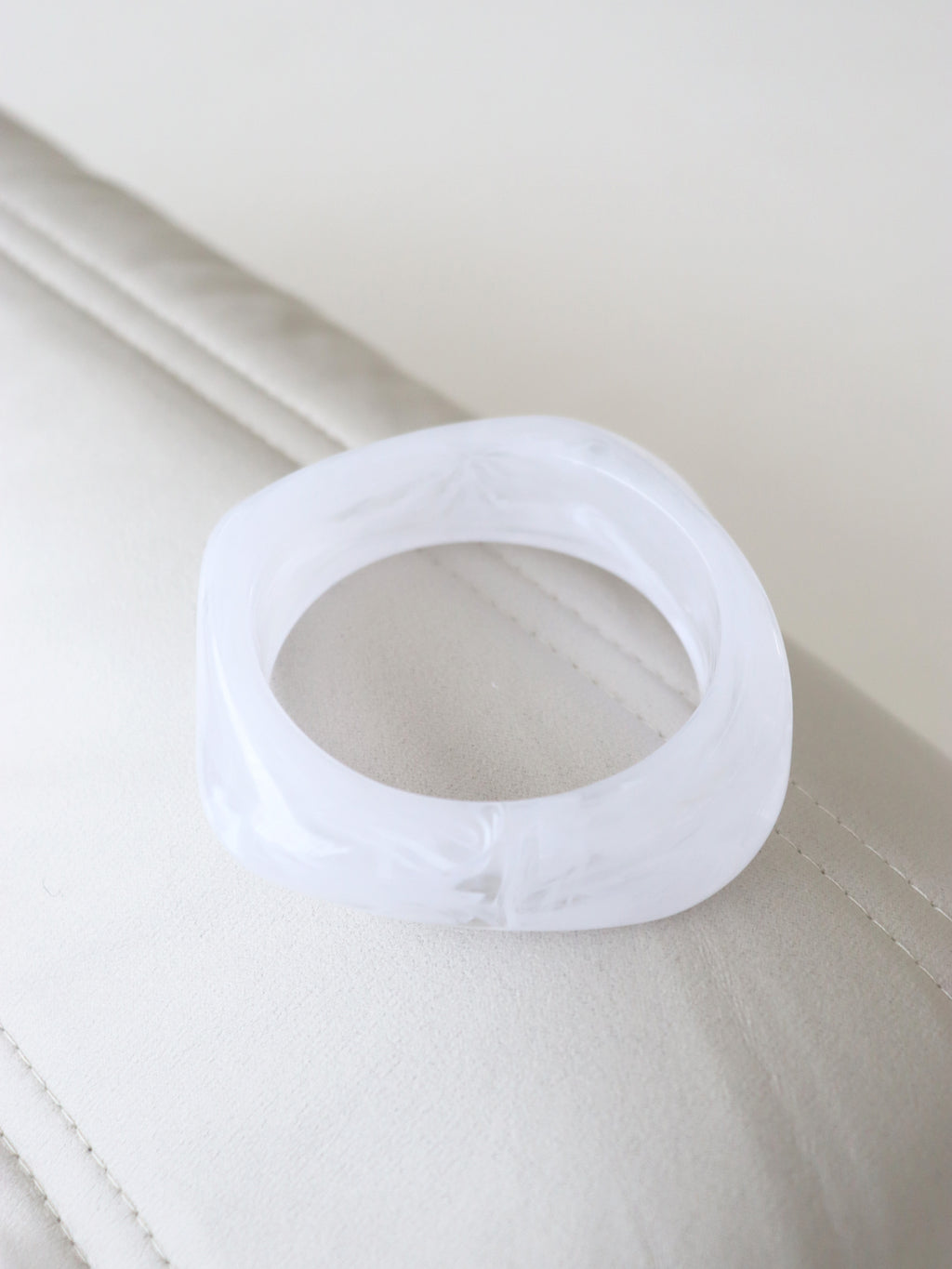 Lara Angular Bangle - Clear
