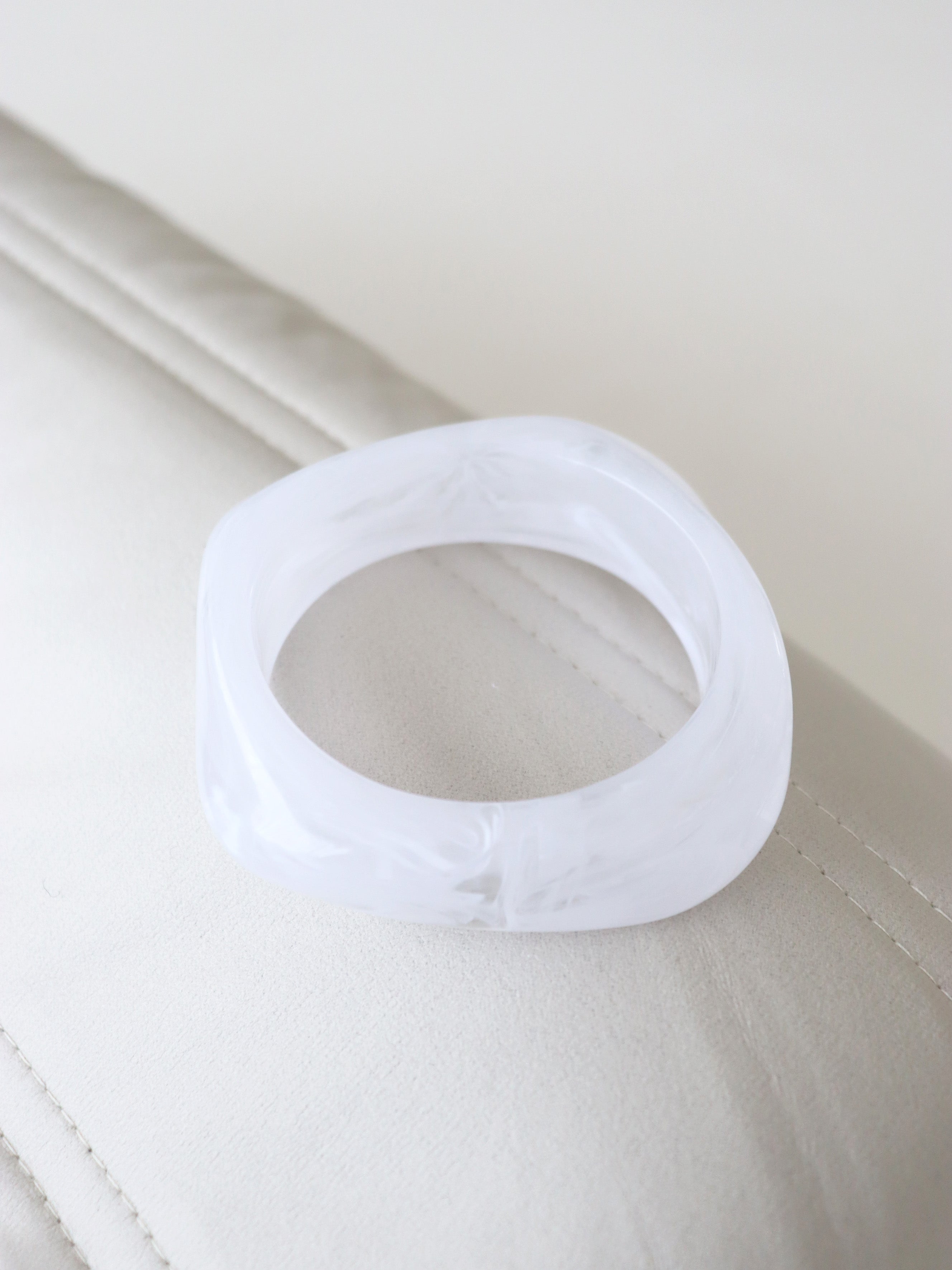 Lara Angular Bangle - Clear