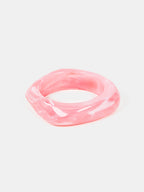 Lara Angular Bangle - Pink