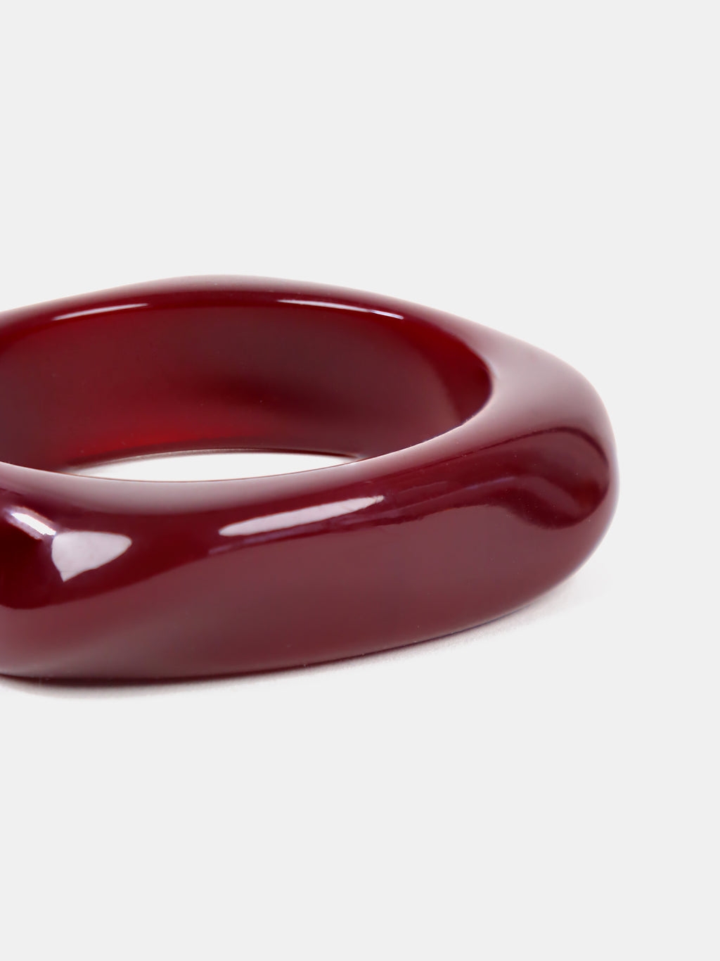Lara Angular Bangle - Wine