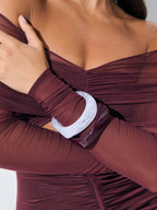Lara Angular Bangle - Clear