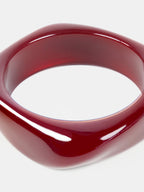 Lara Angular Bangle - Wine