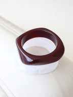 Lara Angular Bangle - Wine