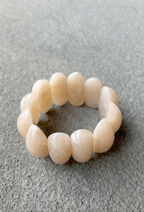 Apricot Beaded Resin Bangle