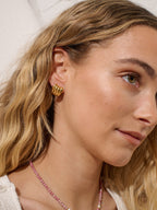 Mini Carmel Puff Earrings