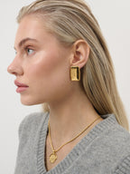 Square Bar Statement Earrings