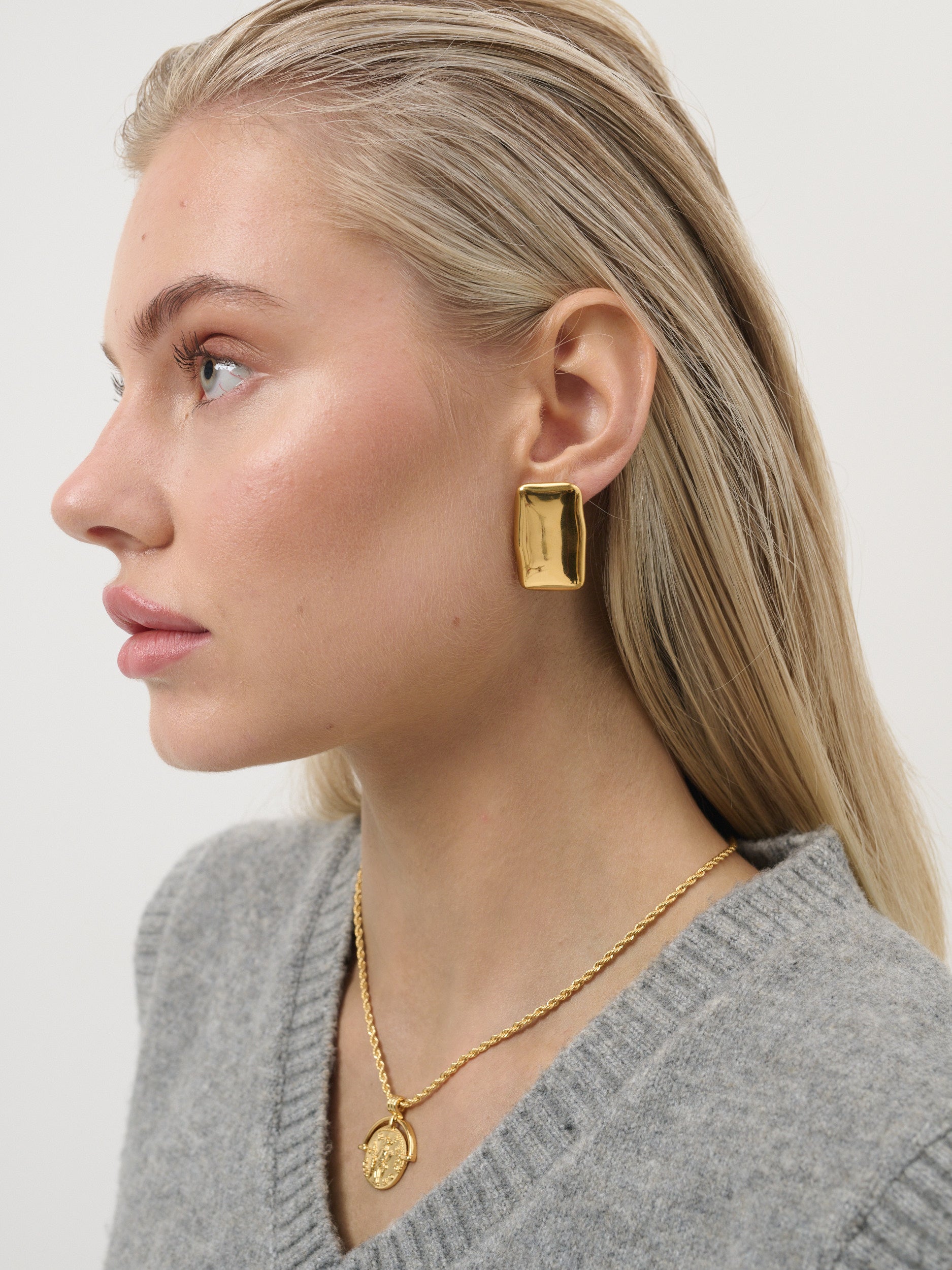 Square Bar Statement Earrings