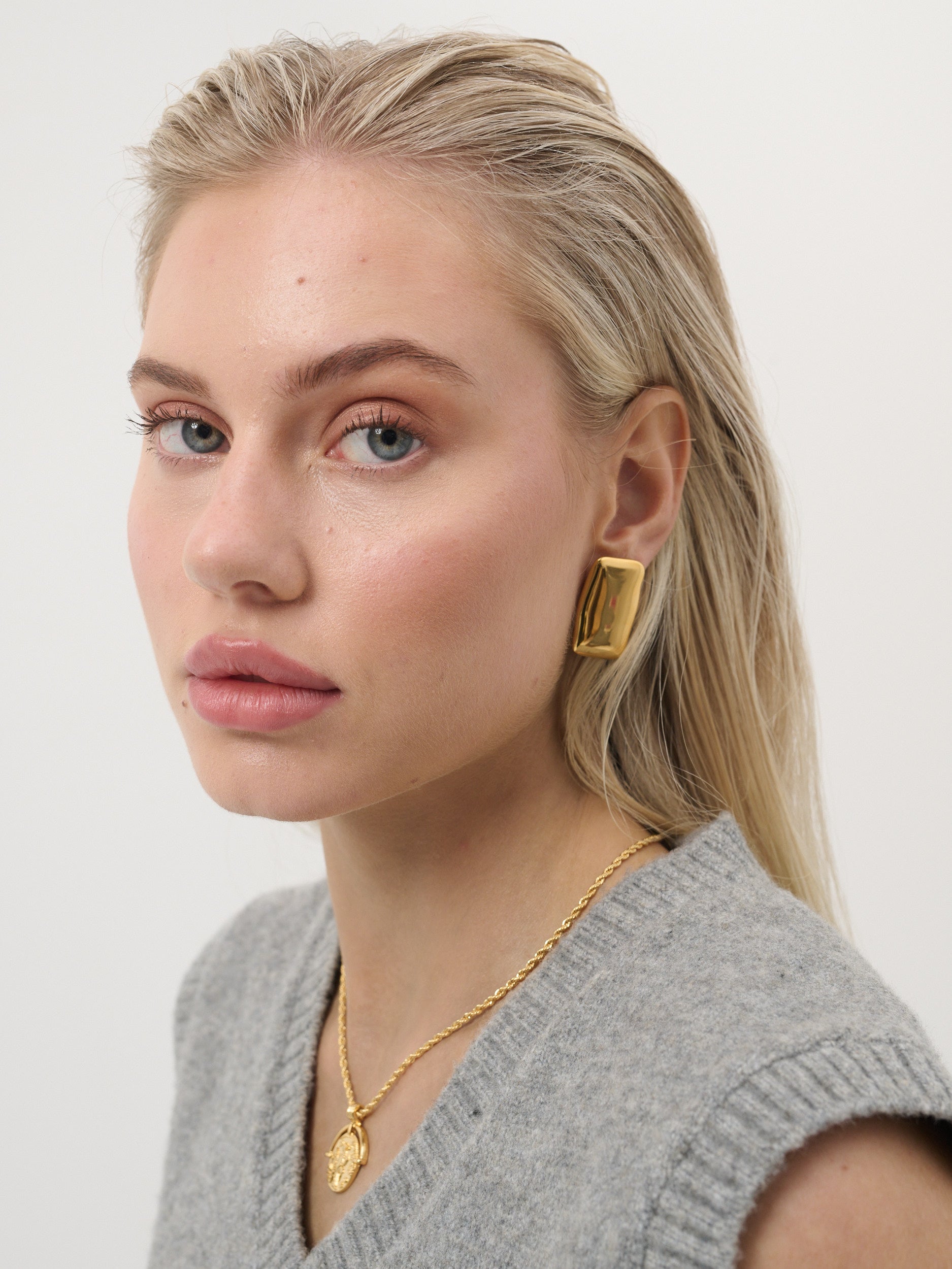 Square Bar Statement Earrings