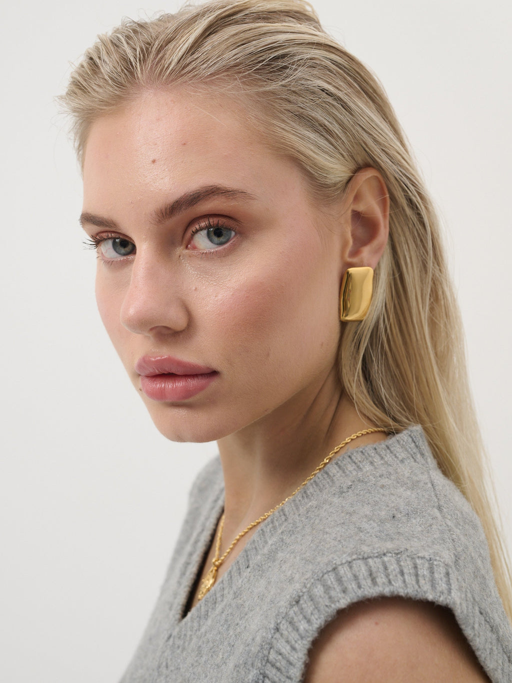 Square Bar Statement Earrings