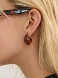 Espresso Resin Droplet Earrings