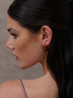 Espresso Resin Droplet Earrings