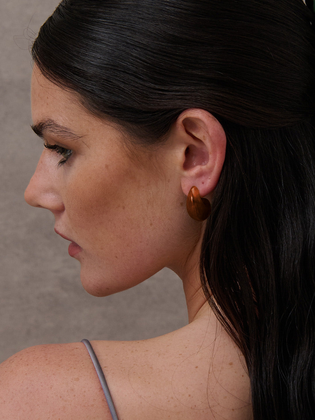 Espresso Resin Droplet Earrings