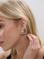 Jenni Statement Earrings in Silver