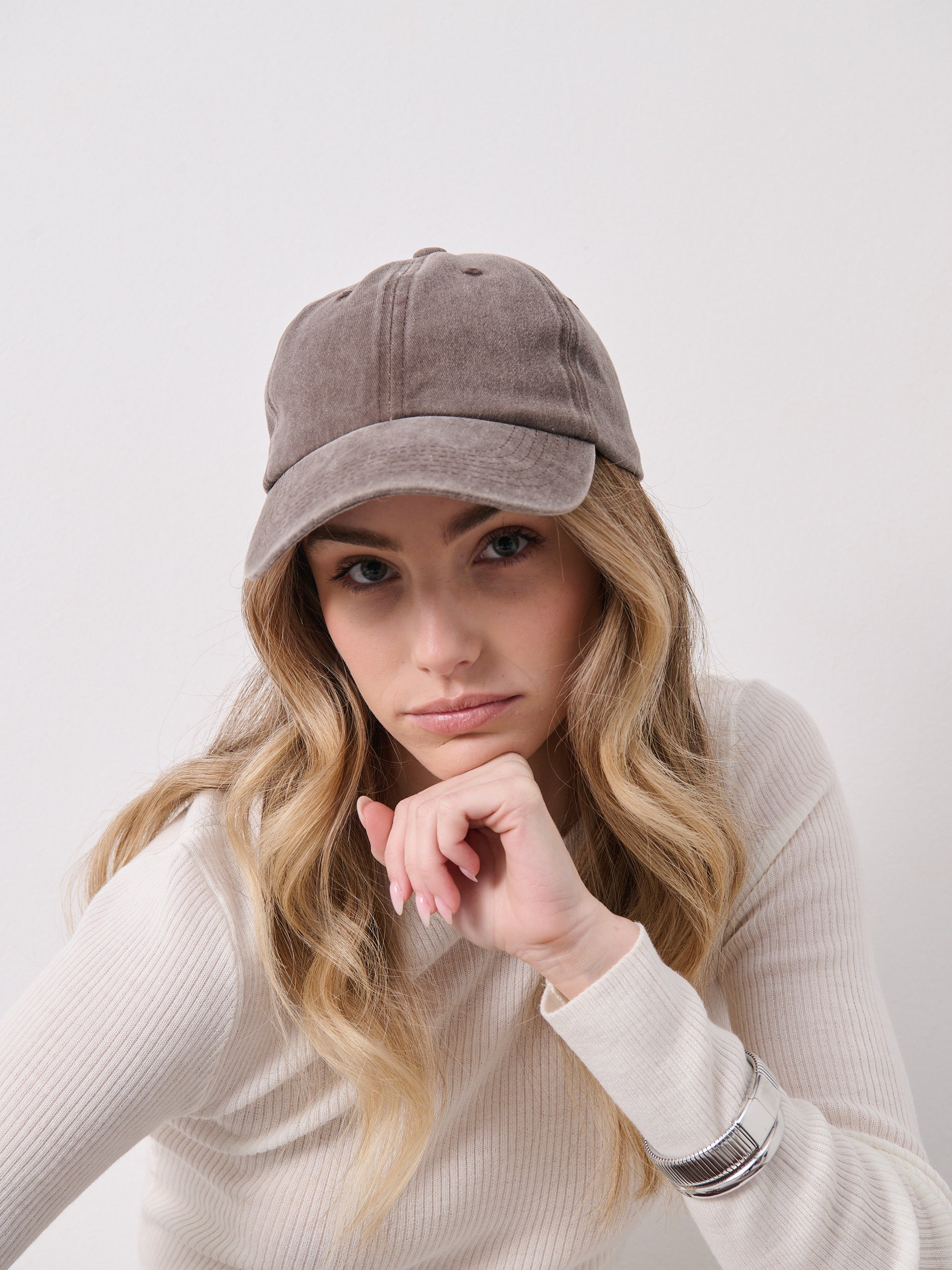 Christina Cotton Baseball Cap - Brown