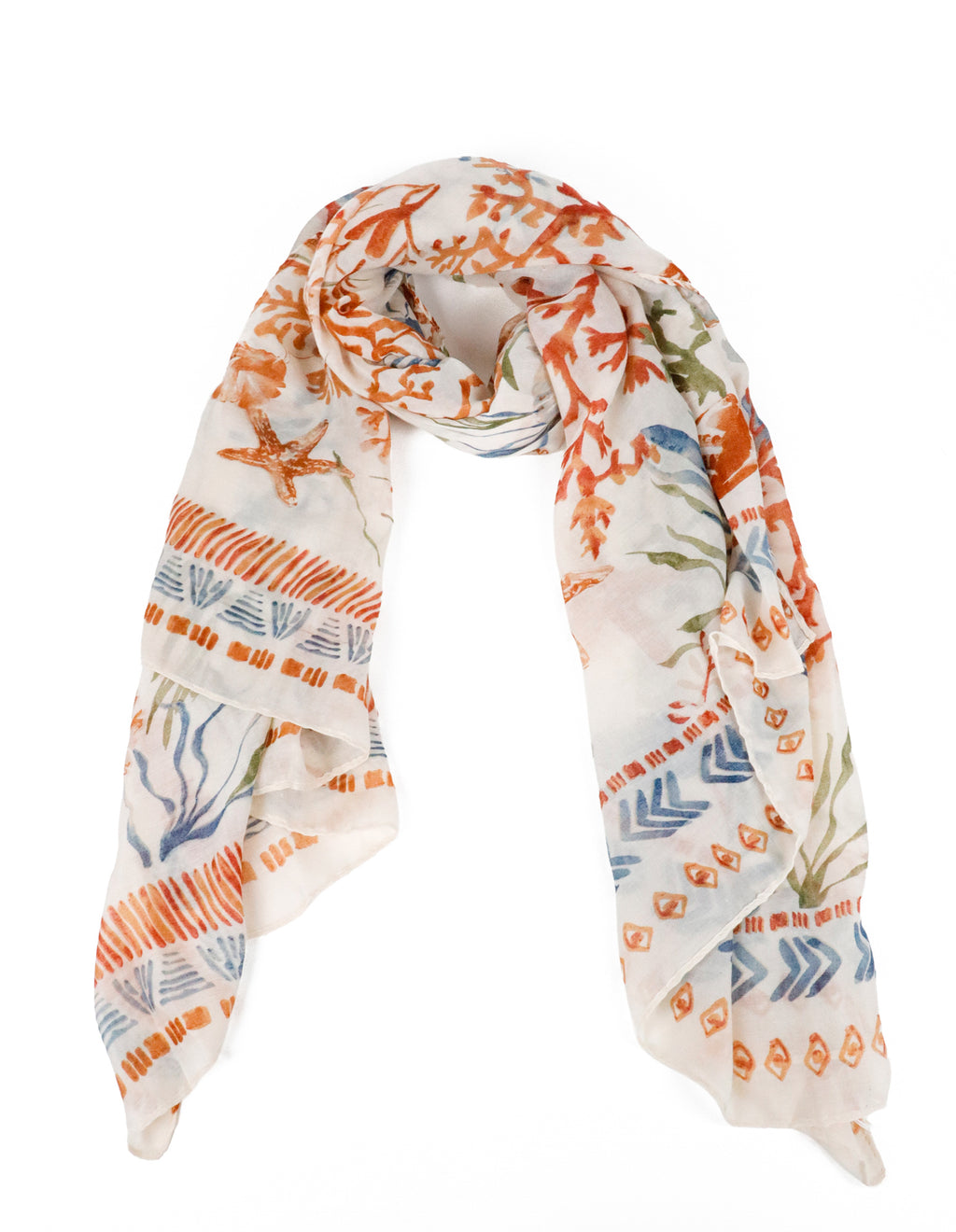 Coral Printed Neck Scarf