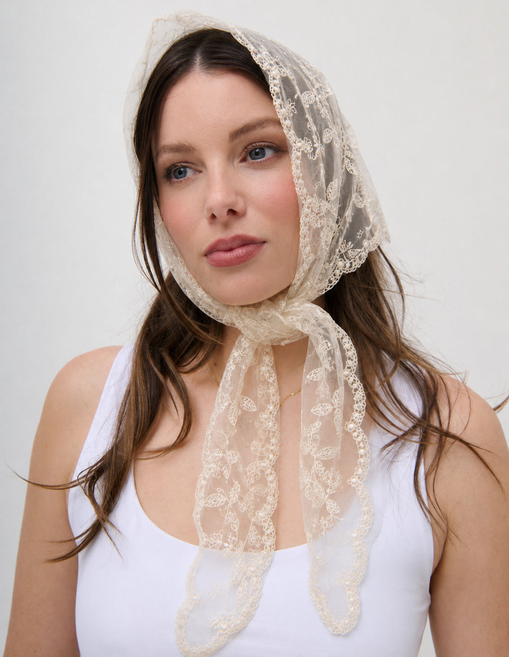 Città Lace Head Scarf - Cream
