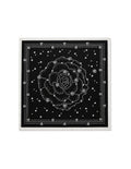 Aster Patterned Head Scarf - Black