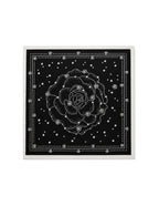 Aster Patterned Head Scarf - Black