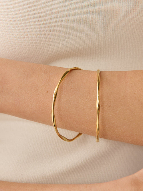 Anya Skinny Bangle - 18K Gold Plated