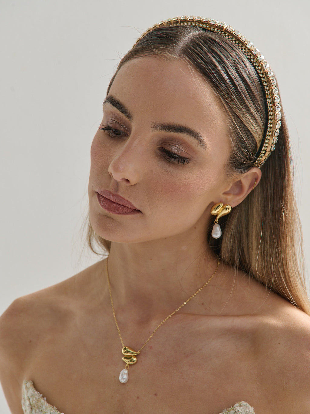 Liora Pearl Earrings - 18K Gold Plated