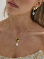 Liora Pearl Necklace - 18K Gold Plated