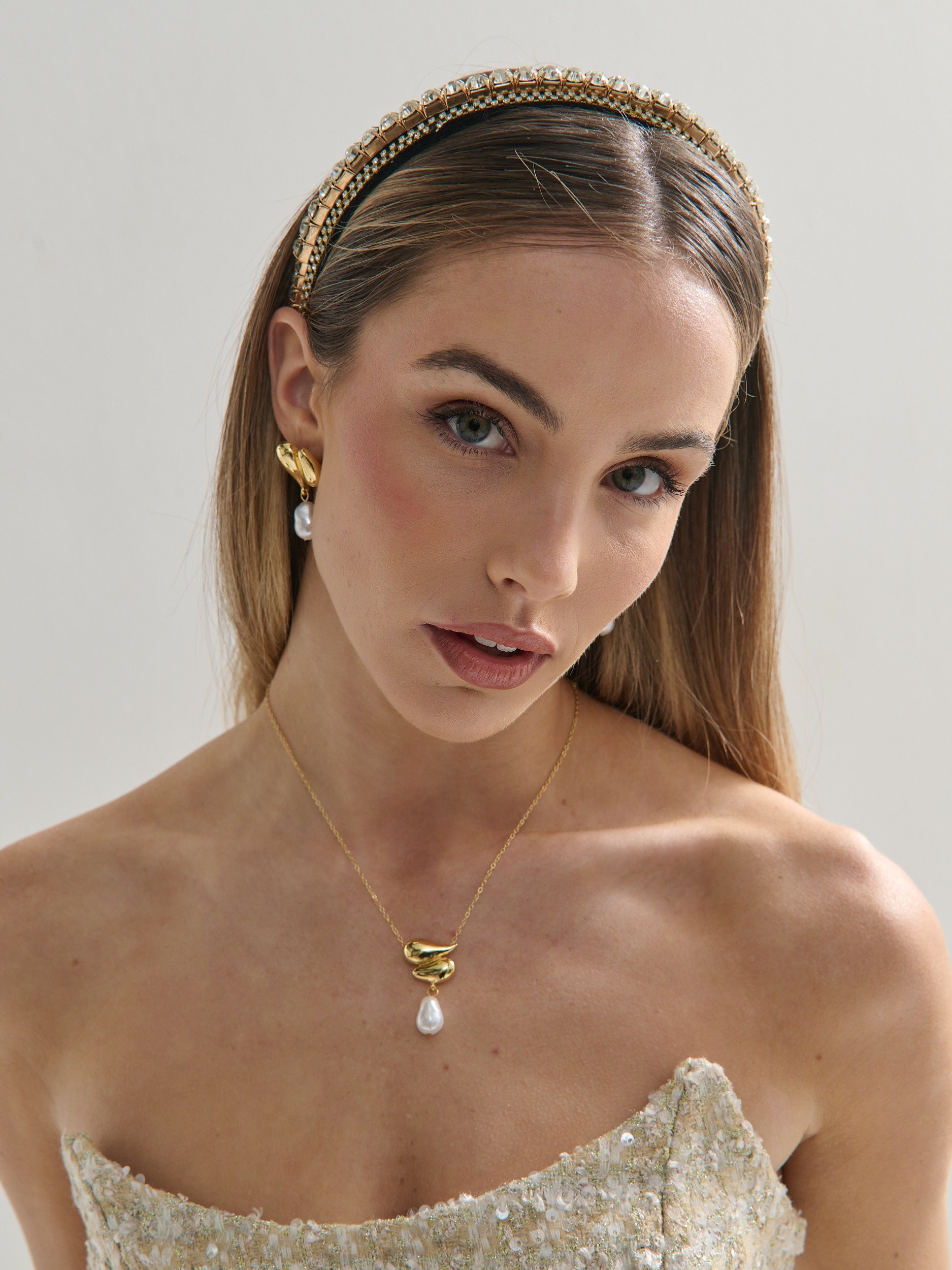 Liora Pearl Earrings - 18K Gold Plated