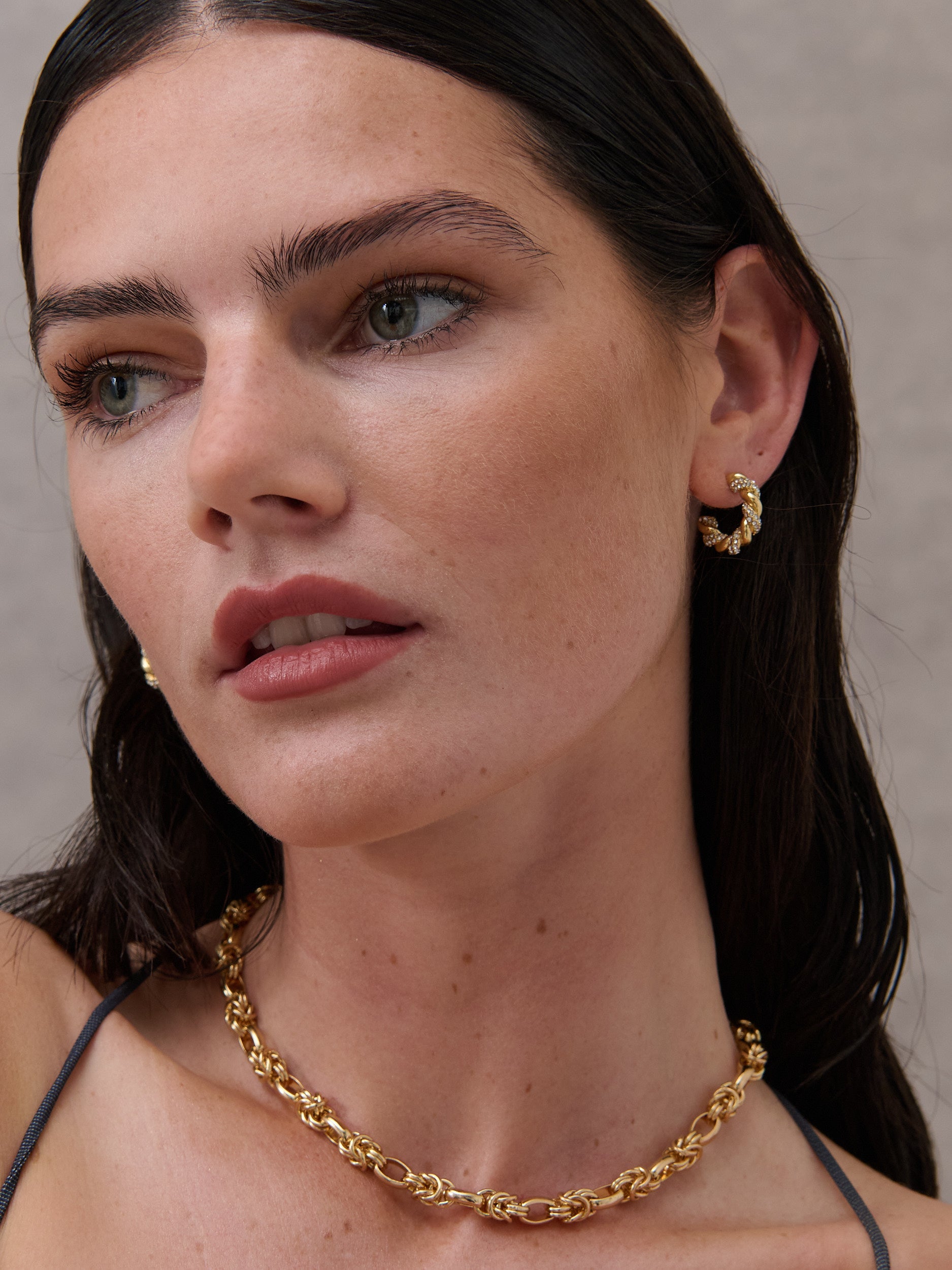 Rope Chain Necklace - 18K Gold Plated