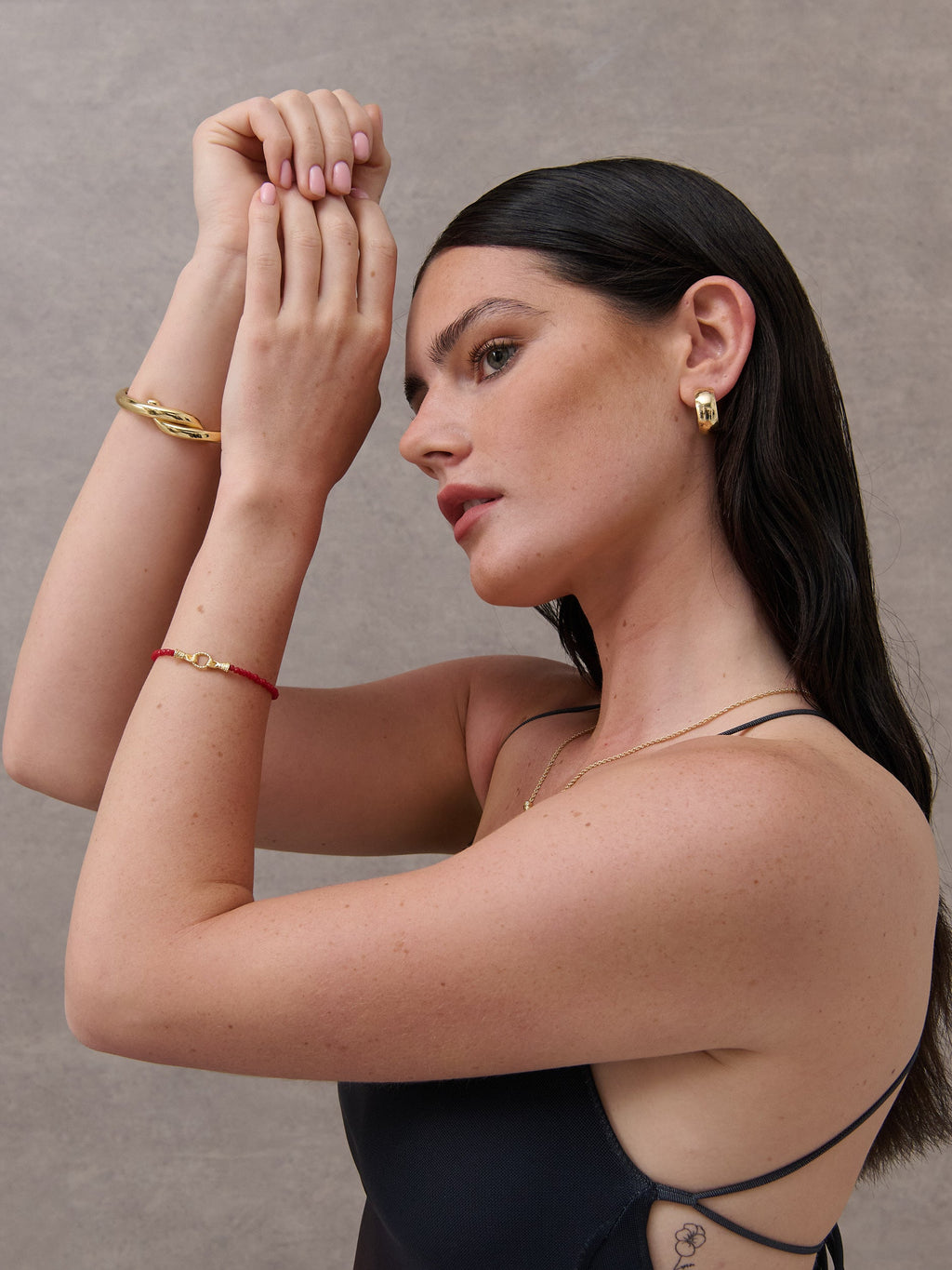 Harry Gold Bracelet - Red