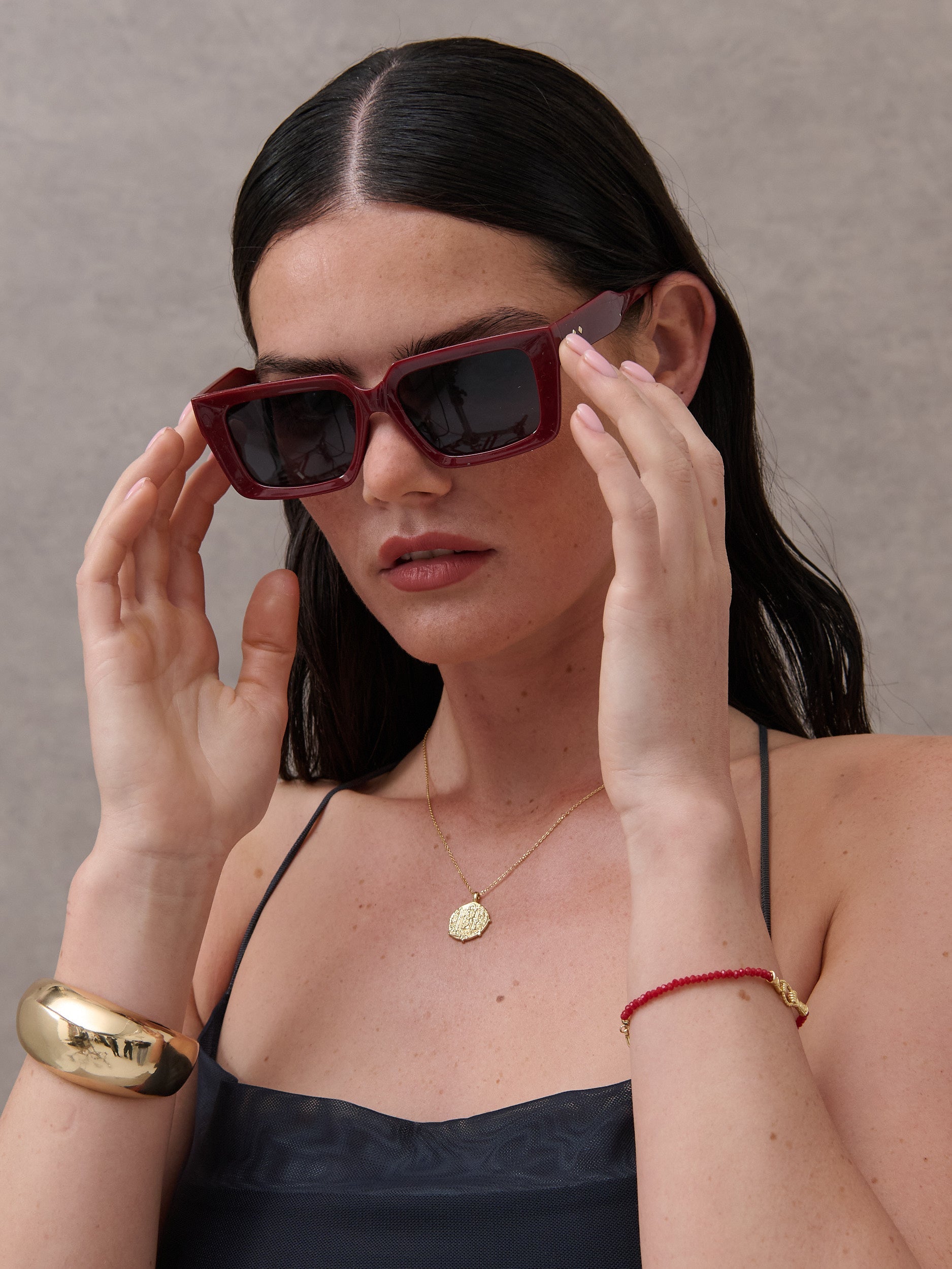 Harry Gold Bracelet - Red